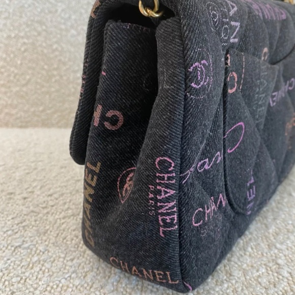 Authentic Chanel Medium Quilted Denim Mood Flap Bag - Picture 4 of 16